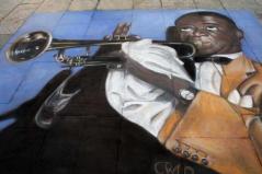 Satchmo in KÃ¶ln Bodenmalerei