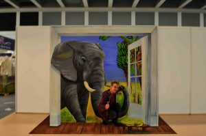 3D Wandmalerei Elefant