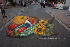 StraÃenmalfest in Neustadt - Erntedank