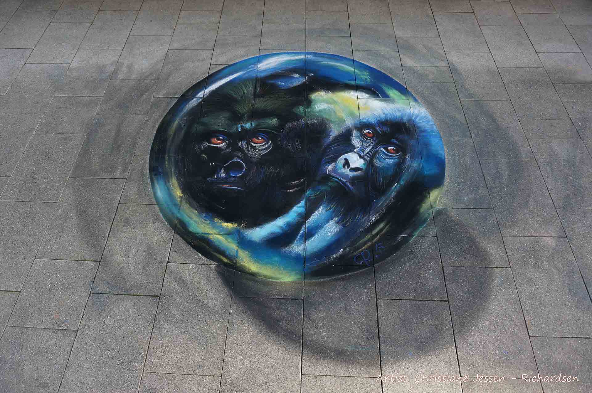StraÃŸenmalerei Gorilla